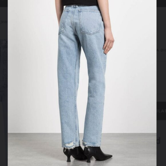AGOLDE 90's Pinch Waist Blue jeans with a distressed leg Straight Leg Jeans - Picture 1 of 8